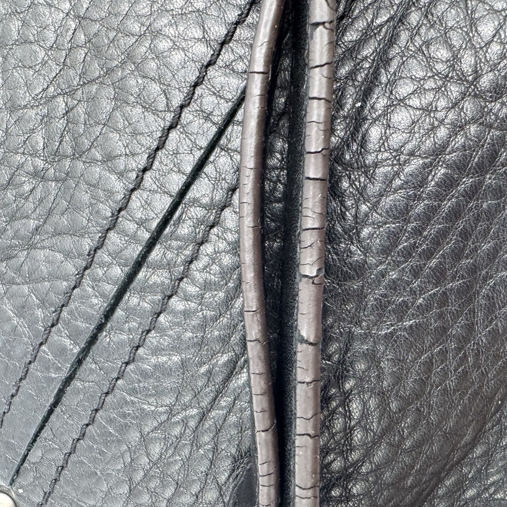 B. Makowsky Black Leather Crossbody Shoulder Bag Tassel Zip Pockets - Picture 12 of 13